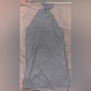 High neck grey halter dress 🤍